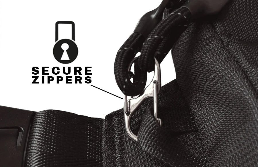 KEEPCLOSE – Umhängetasche für Wertsachen, RFID-geschützt, Grau